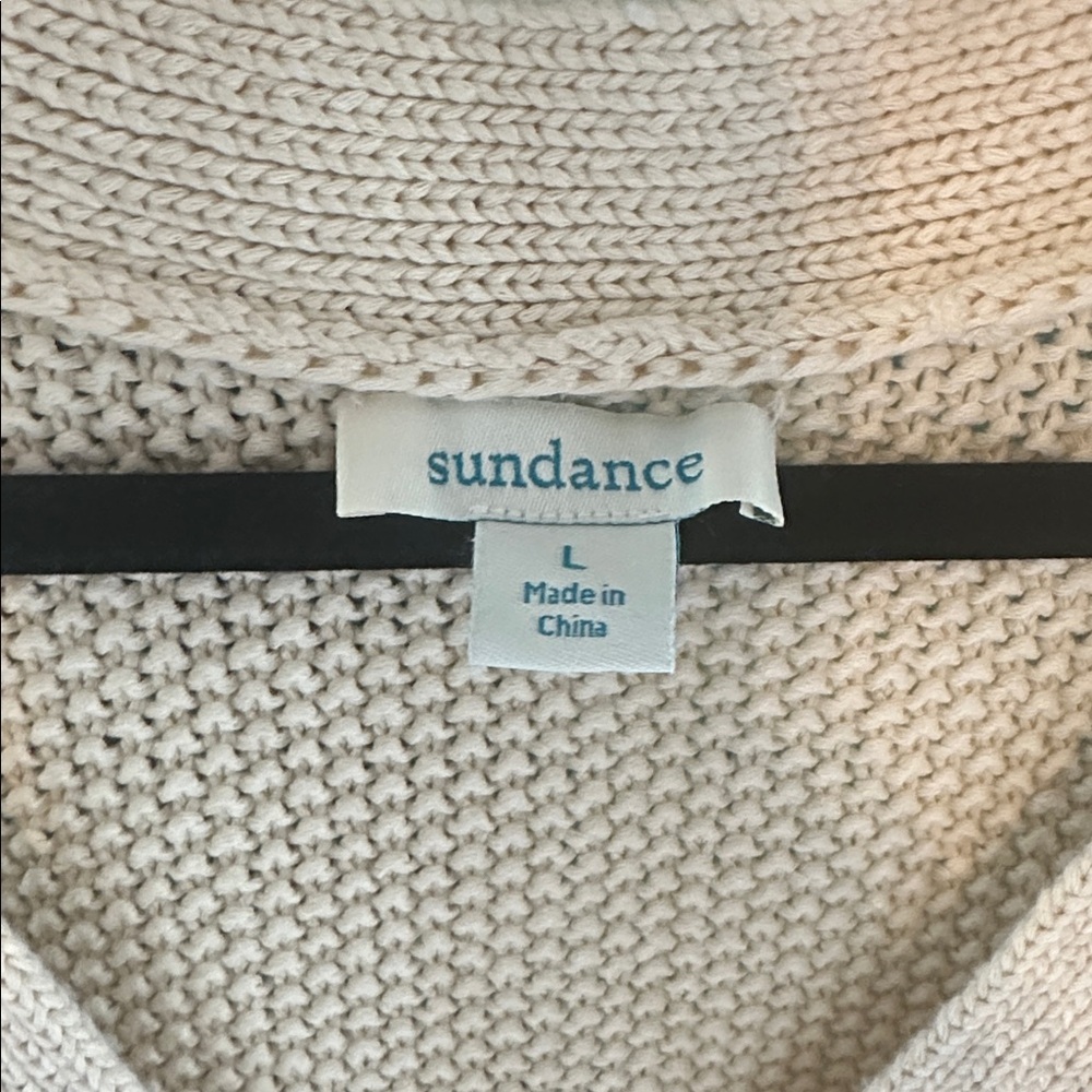Sundance Cream Knit Top Euc - image 3